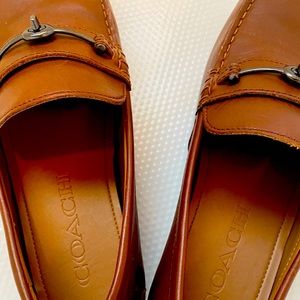 Mens Brown Leather Coach Loafers size 11.5
